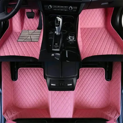 Produktbild von Autofußmatten, wasserdicht, rutschfestes Design, 7-Rosa