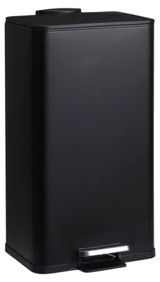 Produktbild von Mulleimer/treteimer - schwarz - Eisen - 30 Liter - 33 x 21 x 61 cm