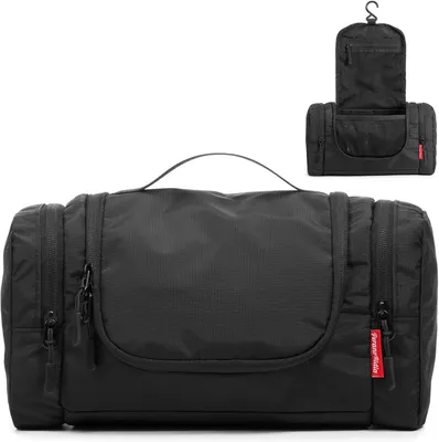 Produktbild von Kulturtasche zum Aufhängen, wasserdichtes Nylon, Kulturbeutel, für Reise, schwarz