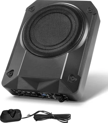 Obrázek produktu pro SucceBuy 8" subwoofer do auta s výkonem 800 W, tenký aktivní audio systém, vestavěný zesilovač, vstup pro vysokou/nízkou úroveň a ovládání hlasitosti