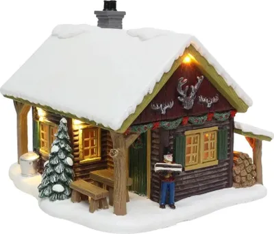 Produktbild von Waldhütte mit LED Polyresin 20 cm Santaville
