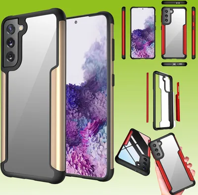 Obrázok produktu pre Pre Samsung Galaxy S21 Hybrid Iron Man Gold Kryt na mobilný telefón