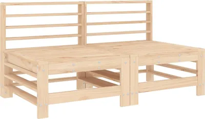 Produktbild von vidaXL Garten-Mittelsofas 2 Stk. Massivholz Kiefer