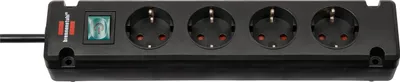 Produktbild von H05VV-F 3G1,5 Bremounta 4-fach schwarz 1,5m Steckdosenleiste