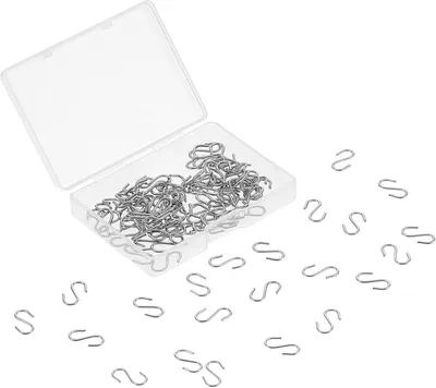 Imagen del producto de Mini ganchos metálicos de 14 mm, paquete de 100 unidades, para manualidades y joyería