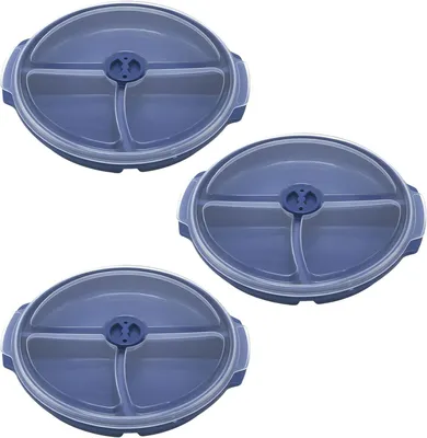 Immagine prodotto di Contenitori magnetici con coperchio, 3 scomparti, confezione da 3 pezzi, senza BPA, per la cucina