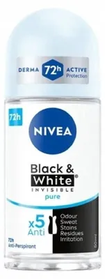 Zdjęcie produktu dla Nivea Roll On Woman Black White Invisible Pure 50 ml