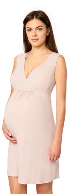 Produktbild von Merry Style Nachthemd Damen Schwangerschaft aus Viskose Stillnachthemd Elegante Nachtwäsche Damen, Leicht, Atmungsaktiv und Hautfreundlich MS10-467 (Puderrosa, XL)