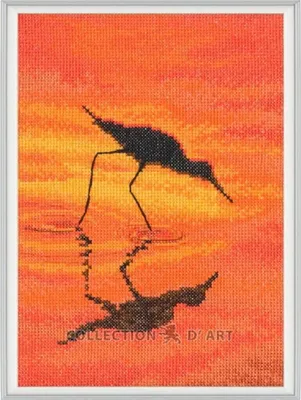Image de RTO Kit de broderie au point de croix "Dune de sable", motif à compter, 15x21,5cm