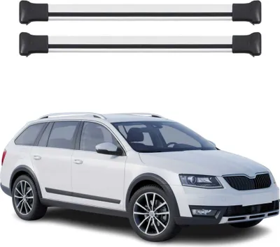 Produktbild von Dachträger Grundtäger für Skoda Octavia Scout mk3 Kombi 2013-2020 Alu Silber 2x