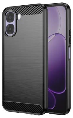 Obrázek produktu pro Avizar, pouzdro pro Oppo A6x s karbonovým efektem – měkké, nárazuvzdorné ochranné pouzdro, černé