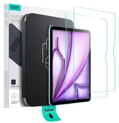 Obrázok produktu pre ESR – (2pack) Tempered Glass Screen Protector UltraFit Tray tvrdené ochranné sklo pre iPad Air 11 (2024) / Air 11 (2025) – priehľadné