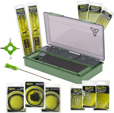 Immagine prodotto di Set completo per la pesca del carpo – Kit di montature per carpo – Materiale per lenze – confezionato in una scatola da pesca