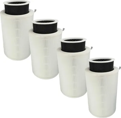 Produktbild von vhbw 4x Luftilter kompatibel mit Xiaomi Mi Air Purifier 2C, Mi Air Purifier 2H Luftreiniger - Kombifilter Vorfilter + HEPA + Aktivkohle