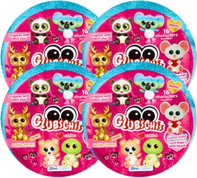 Produktbild von Blue Ocean Glubschis Sammelfiguren Herz Serie 2 - Glubschi Glitzer Figur - 4 Tüten