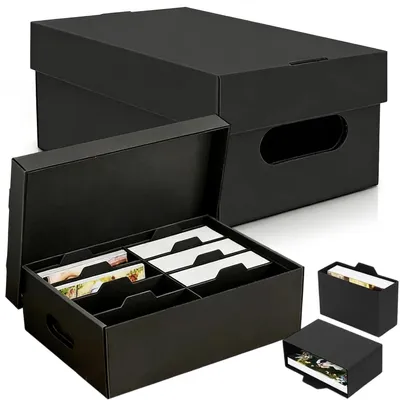 Image de Boîtes de rangement pour petits objets - Lot de 2 - 8 compartiments - Transparent - Empilables - Réutilisables - Carton