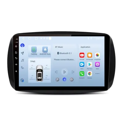 Image de Android Radio 64GB pour Smart 453 Fortwo Forfour Carplay Navi Commandes au volant Bluetooth RDS WIFI DSP GPS DAB+