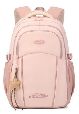 Immagine prodotto di Zaino per scuola, modello da ragazza, adatto a teenager dai 10 anni in su, colore rosa, impermeabile, dimensioni 32x16x46 cm