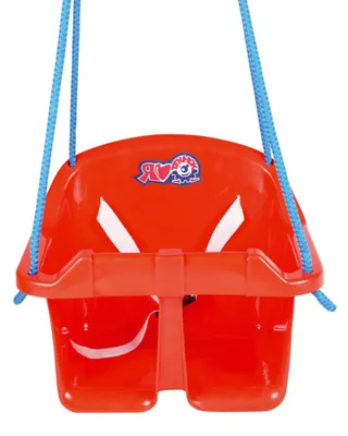 Zdjęcie produktu dla Huśtawka plastikowa dla niemowląt czerwona 20kg 36x30x29cm 24m+