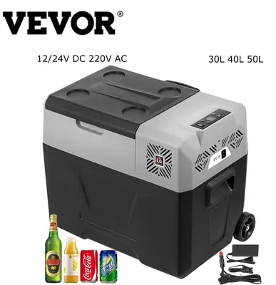 Image de Mini-réfrigérateur de voiture - Glacière portable à compresseur - 12V/24V et 220V - Pour voiture et camping
