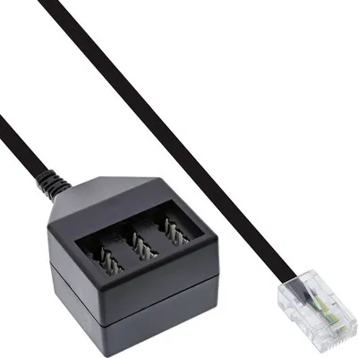 Obrázok produktu pre InLine® 69942 Adaptačný kábel TAE, zástrčka RJ45 do zásuvky TAE NFN, 20 cm