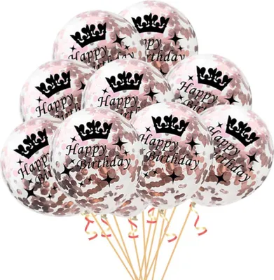 Produktbild von Oblique Unique 10x Konfetti Luftballons Happy Birthday Geburtstag Party Ballons