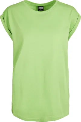 Productafbeelding van Dames T-shirt Urban Classics, model Extended Shoulder Tee, kleur: ghostgreen, maat: M