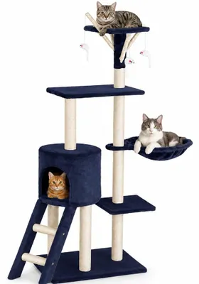 Productafbeelding van BAKAJI Kraboom voor katten, sisal, kattenspeelplaats, speelplek, krabpaal