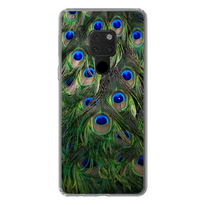 Produktbild von MuchoWow® Handyhülle Schutzhülle Hülle für Huawei P40 Lite Nahaufnahme von Pfauenfedern Silikon Softcase Handy Hülle - Handy
