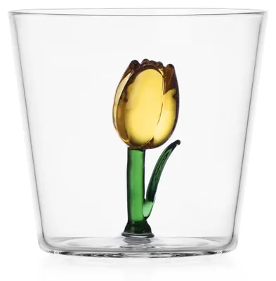 Tumbler Tulp, Borosilikatglas, 30 cl, handgefertigt, Botanica