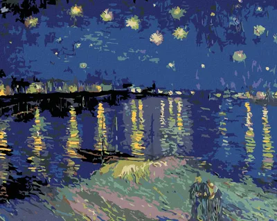 Produktbild von Zuty - Malen nach Zahlen - DIE STERNENNACHT ÜBER DEM RHEIN (VAN GOGH), 40x50 cm, ohne Keilrahmen
