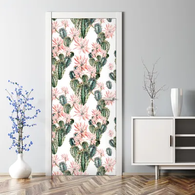 Produktbild von Dekorative Türaufkleber Aaufkleber selbstklebend Klebefolie Türtapete Vintage Blumen 70 x 200 cm