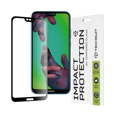Produktbild von Techsuit Full Cover Impact Protection Displayschutzfolie für Huawei P20 Lite 2018 - Schwarz