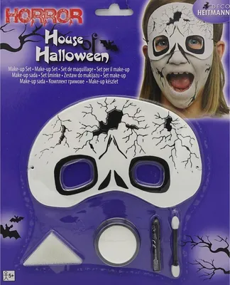 Produktbild von Kinder Skelett Sensenmann Schmink Set # Halloween Karneval Kostüm Zubehör Schminke