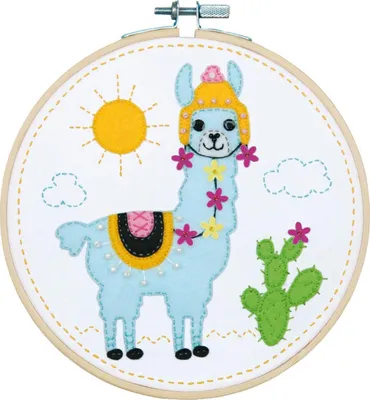 Produktbild von Vervaco Filz-Stickereiset "mit Filzlama"