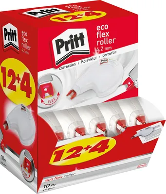 Produktbild von Korrekturroller eco flex PRKEM 4,2mmx10m 12+4 Stück Packung mit 10 Stück