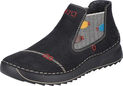 Produktbild von Rieker Damen Stiefeletten Chelsea Boots 51592-00, Größe:42 EU, Farbe:Schwarz