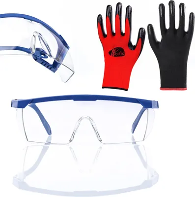 Obrázok produktu pre Rosfix Okulary przeciwodpryskowe bezbarwne + Rosfix Rękawice robocze Rosfix L / r.10 - 1 para
