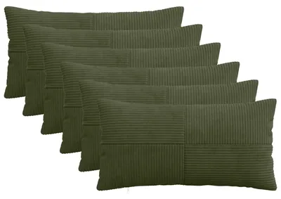 Produktbild von vidaXL Kissenbezug 6 pcs ALMELO Grün 40 x 80 cm Cord