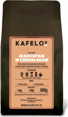 Produktbild von KAFELOV | Kaffeebohnen Marzipan mit Schokolade 250G - 100% Arabica - Aromatisch und Süß