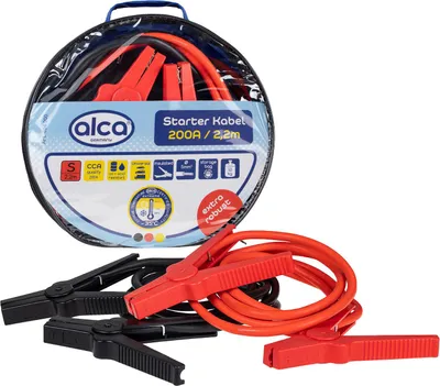 Produktbild von alca® Starthilfekabel max. 200 A - 5,3 qmm - 2 x 2,2 m CCA runde Aufbewahrungstasche - Rot & Schwarz - bis -35°C