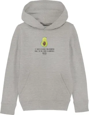 Produktbild von Mr. & Mrs. Panda Kinderpullover Avocado Kern 5-6 Jahre (110/116) - Heather Grey - Geschenk, Sweatshirt, Pullover, Baby, Kapuzenpulli, Pulli, Spruch Leben, Pflanze, Hoodie