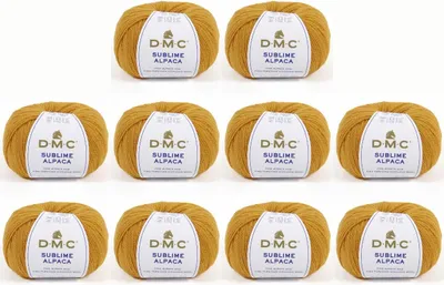 Obrázek produktu pro 10x DMC Sublime Alpaca – příze pro ruční pletení, 50 % jemné alpaky a 50 % horské vlny (barva 910)