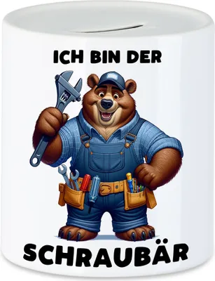 Produktbild von Ich bin der Schraubär Bär Schrauber Spardose Handwerk KFZ Mechanik Geschenk