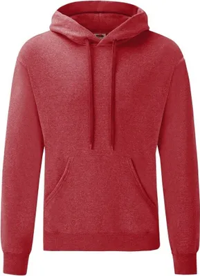 Produktbild von Fruit Of The Loom Herren Kapuzenpullover / Hoodie / Kapuzensweater BC366 (L) (Rot meliert)