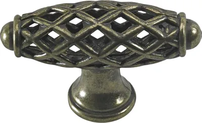 Produktbild von Hettich Möbelknopf Zinkdruckguss brüniert 58,0 x 20,0 mm - 1 Stück