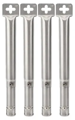 Produktbild von Grillbrenner-Rohre 4er-Set - Universelle Ersatzteile - Verstellbar - Edelstahl - Für Gasgrills - Innen und außen