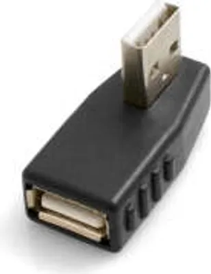 Produktbild von SYSTEM-S USB Typ A Buchse auf USB Typ A Stecker 90° Rechts Gewinkelt Winkelstecker Adapter