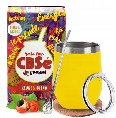 Zdjęcie produktu dla Zestaw Yerba Mate CBSe Energia Guarana - Kubek Termiczny + Bombilla