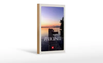 Produktbild von Holzschild Reise 12x18 cm Zürich Schweiz Zürichsee Natur Urlaub
